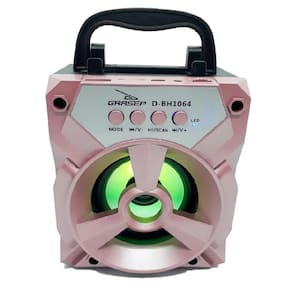 Caixa Som Portátil Bluetooth Mp3 Pen Drive Radio Fm Auxiliar 8w Aero Rose