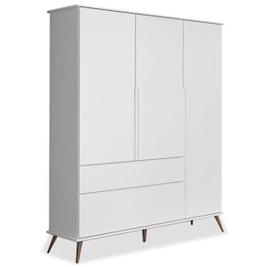 Guarda Roupa Infantil 100% Mdf 3 Portas Pés Retrô Mpozenato