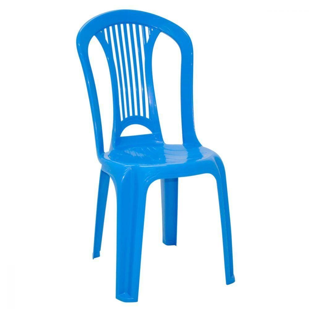 Cadeira Bistrô Tramontina Atlântida Em Polipropileno Azul