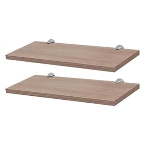 Kit 2 Prateleiras 60 X 15cm Carvalho Com Suporte Tucano