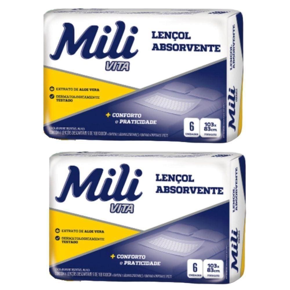 Lençol Descartável Absorvente para Adulto 2 Pacotes Mili