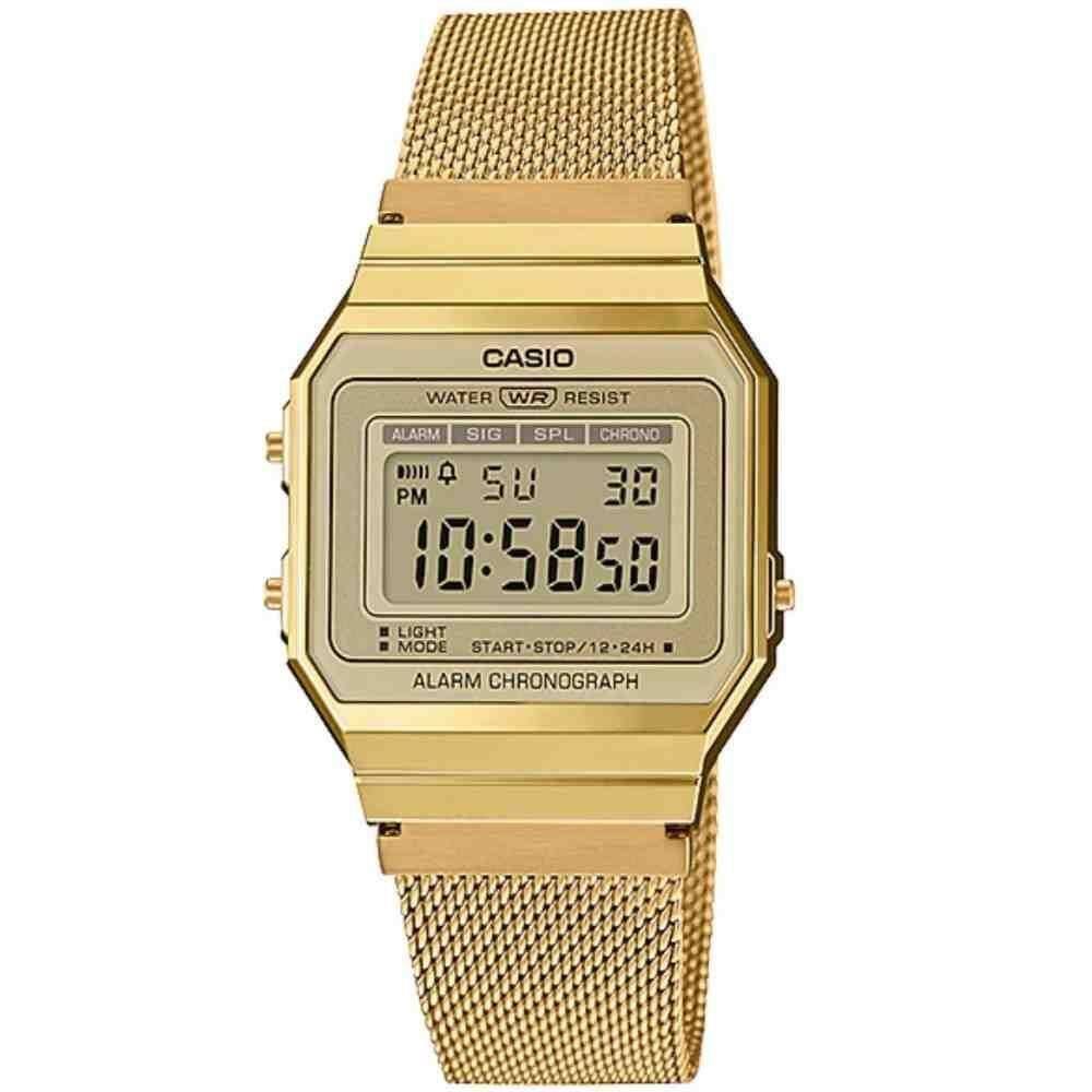 Relogio Casio Unisex Slim Dourado Vintage Retro A700wmg-9a