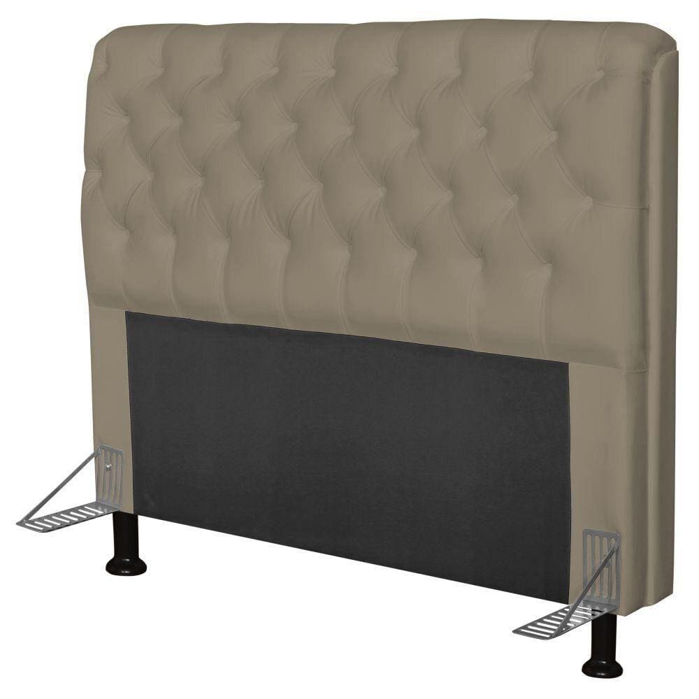 Cabeceira Paris Box Casal 195cm Paris Corino Areia