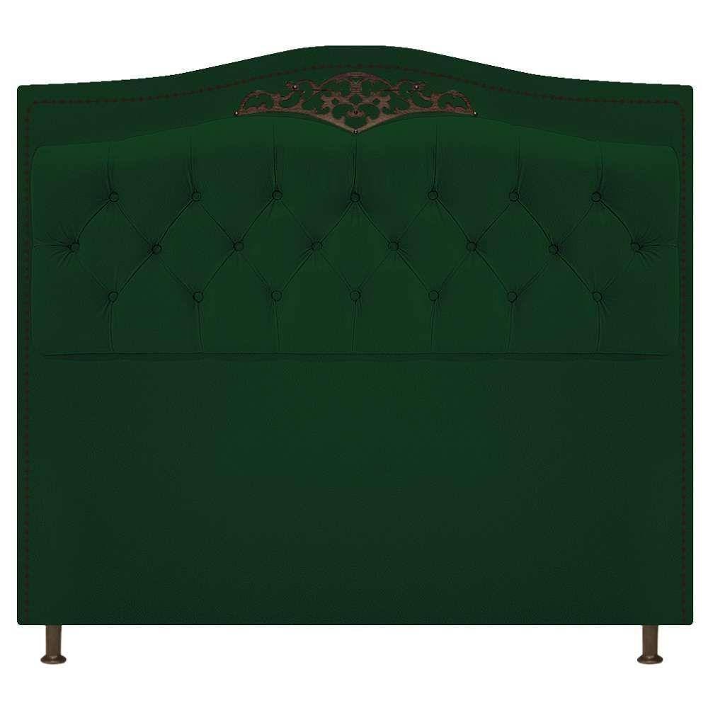 Cabeceira Estofada Yasmim 160 Cm Queen Size Suede Verde - Adj Decor