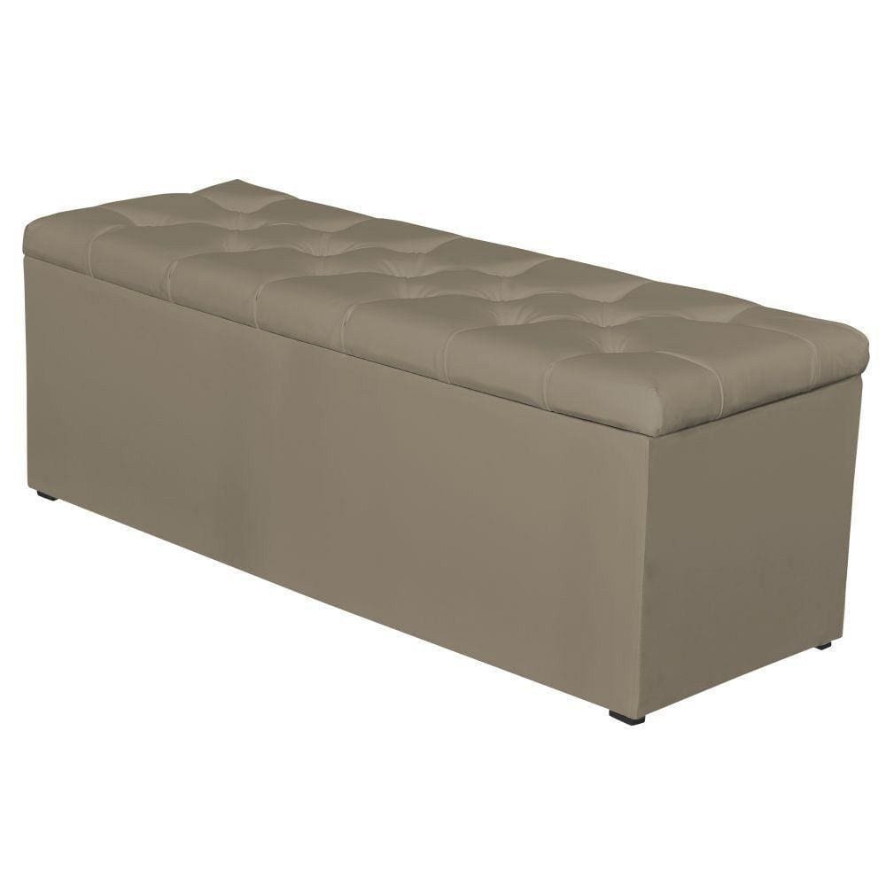 Calçadeira Baú 140cm Paris Corino Areia