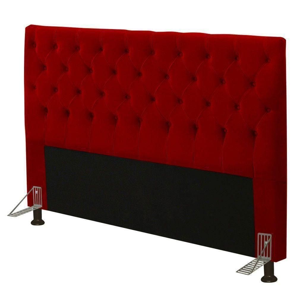 Cabeceira Cristal Box Casal 140cm Vermelho
