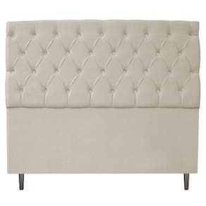Cabeceira Estofada Liverpool 160cm Queen Suede Bege
