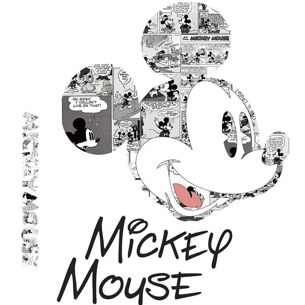 Adesivo de Parede Quadrinho Mickey Mouse Branco e Preto - Disney York III | 2860