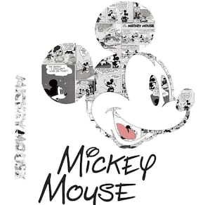 Adesivo de Parede Quadrinho Mickey Mouse Branco e Preto - Disney York III  | 2860