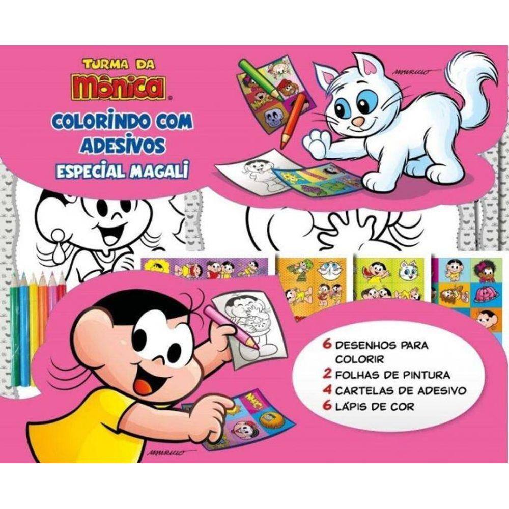 Turma Da Mônica - Prancheta para colorir com 1500 Adesivos