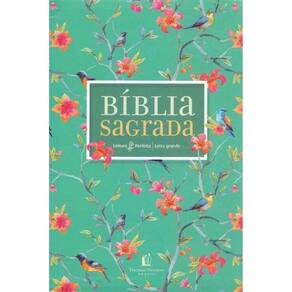 Bíblia Sagrada - Capa Flores - Letra Grande