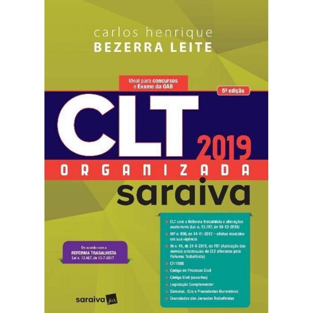 C.L.T. Organizada Saraiva - 06Ed/19