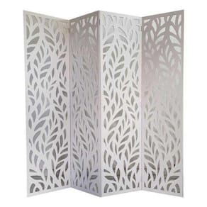 Biombo 4 Folhas 172X180cm Mdf Modelo 27 Branco Vazado