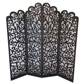 Biombo 4 Folhas 172X180cm Mdf Modelo 21 Rustico Vazado