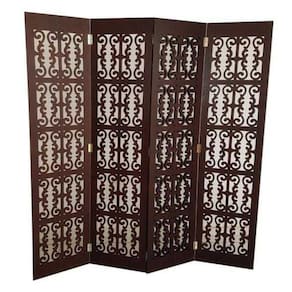 Biombo 4 Folhas 172X180cm Mdf Modelo 2 Rustico Vazado