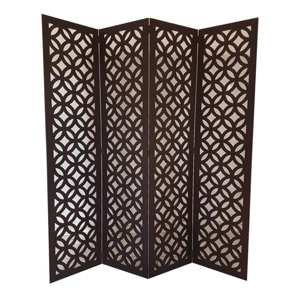 Biombo 4 Folhas 172X180cm Mdf Modelo 8 Rustico Vazado