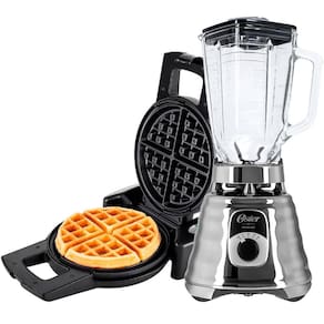 Kit Liquidificador New Osterizer Chrome e Máquina de Waffle Oster