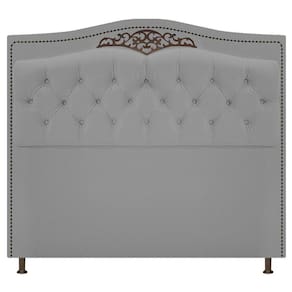 Cabeceira Estofada Yasmim 160 Cm Queen Size Corano Cinza