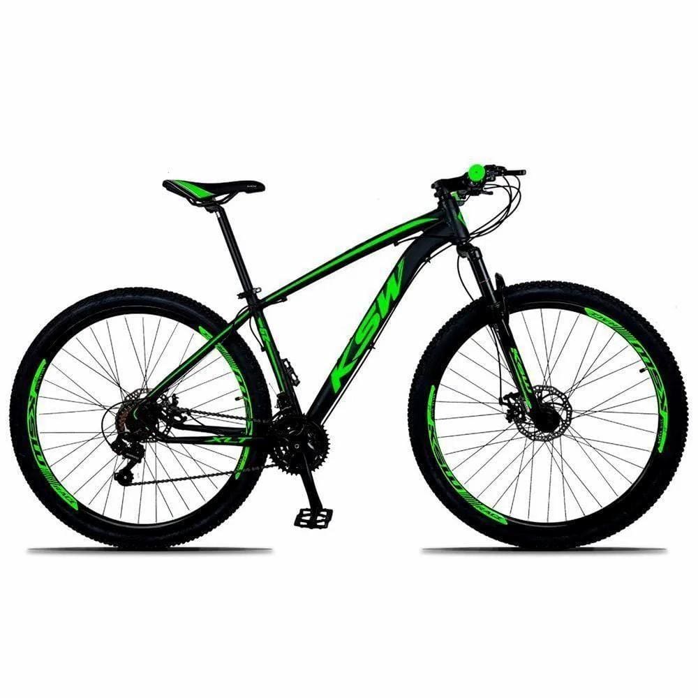 Bicicleta Aro 29 Ksw 21 Marchas Freio Hidráulico Verde 15