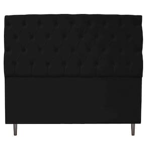 Cabeceira Queen 160 cm Estofada Liverpool Corano Preto