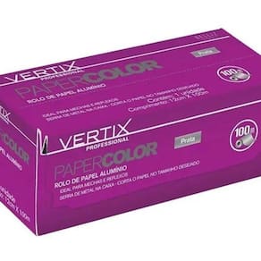 Rolo De Papel Aluminio Para Tintura Vertix 100M Cor Prata