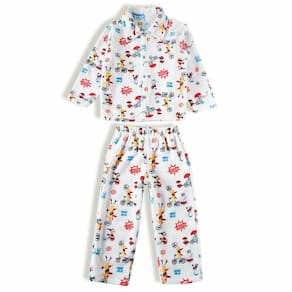 Pijama Infantil Longo Soft Cartoon Off White Tip Top