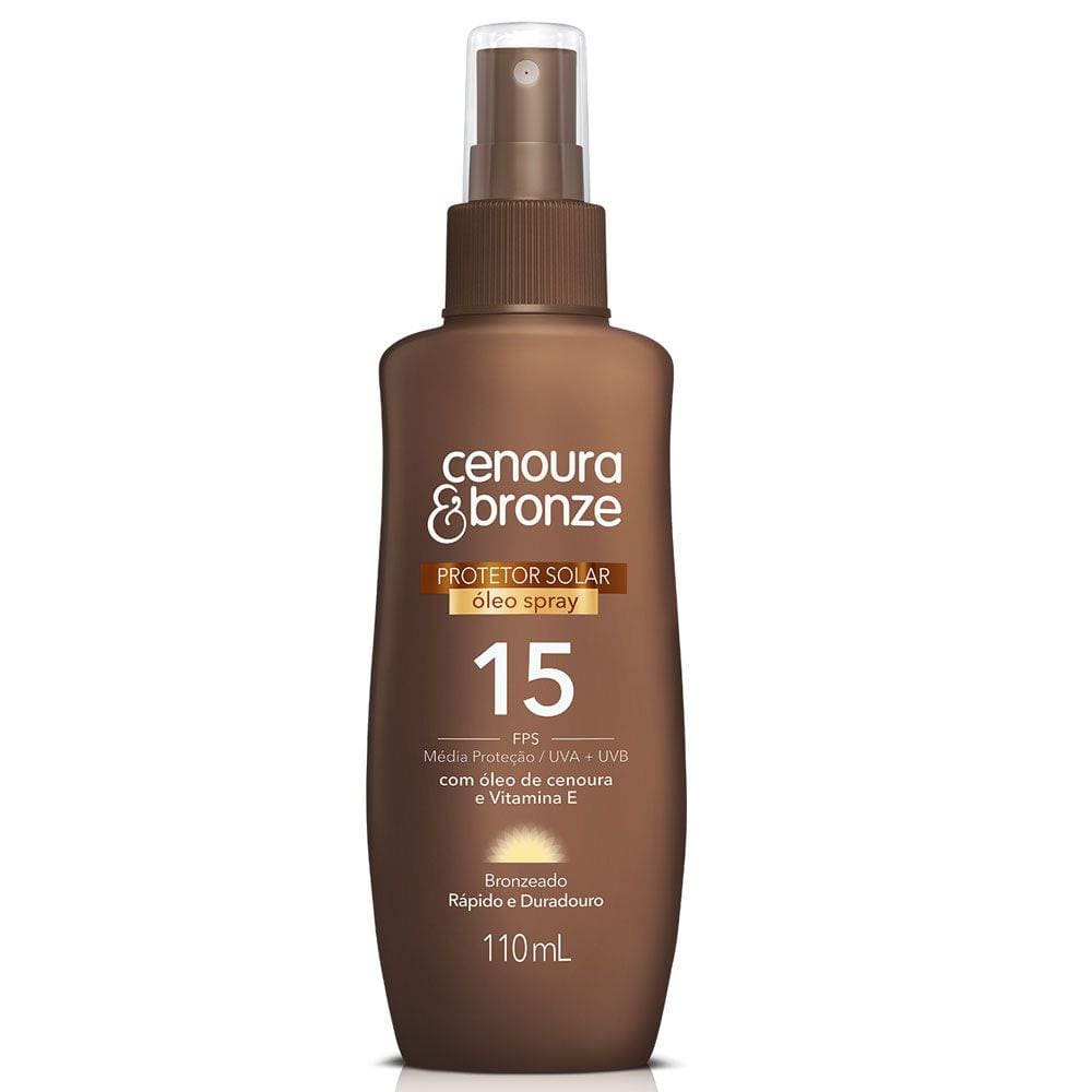 Óleo Bronzeador Cenoura e Bronze Spray FPS15 110mL