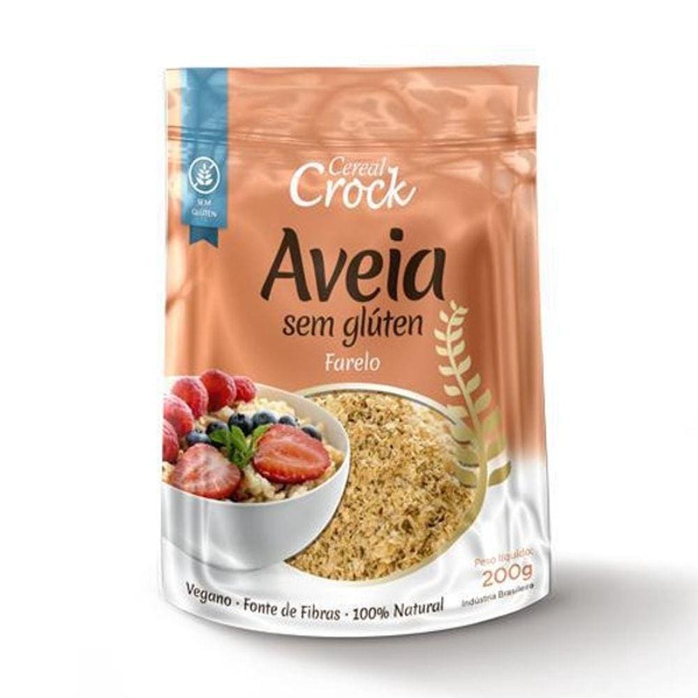Farelo De Aveia Sem Glúten Leve Crock 200G