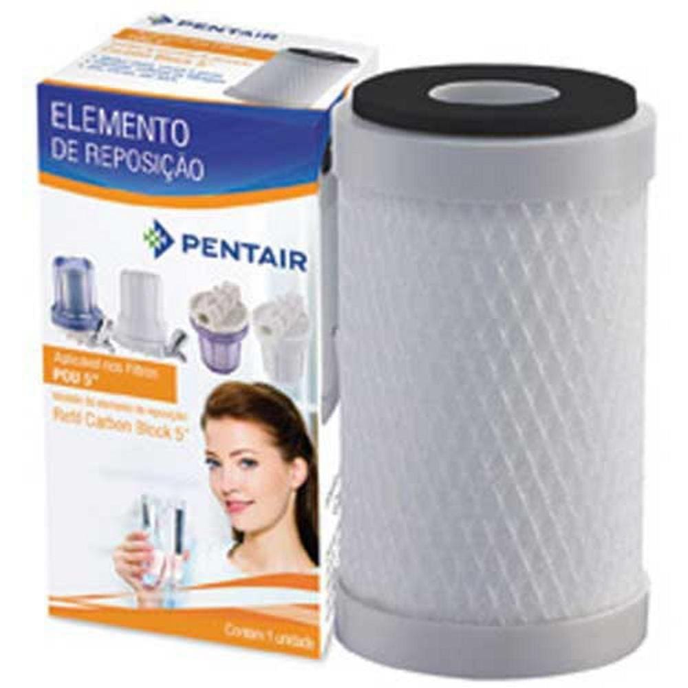 Refil para Filtro de Água Hidrofiltros Carbon Block 5” 907-0021 e 907-0020 para Cozinha