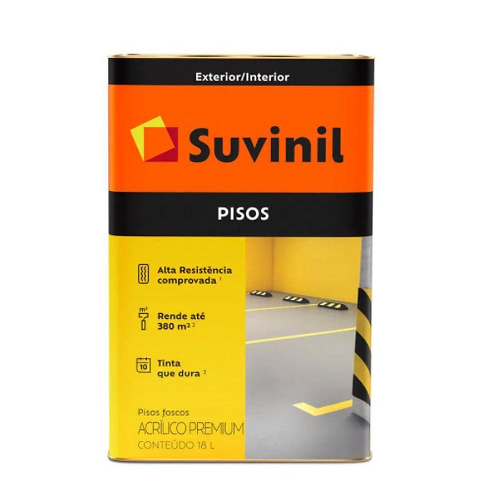 Tinta Fosco Exterior e Interior Piso Premium 18L Preto Suvinil