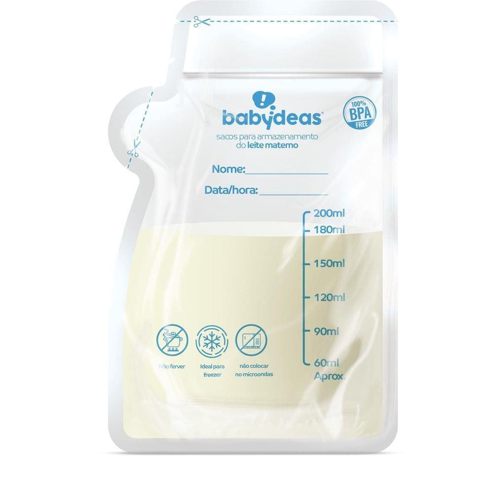 Kit Com 25 Sacos Para Armazenar Leite Materno Babydeas ®