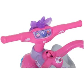 Triciclo Infantil Empurrador Unicórnio Fantasy Calesita Rosa