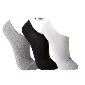 Meia Feminina Sapatilha Lupo Kit com 3 Pares de Meias 03270