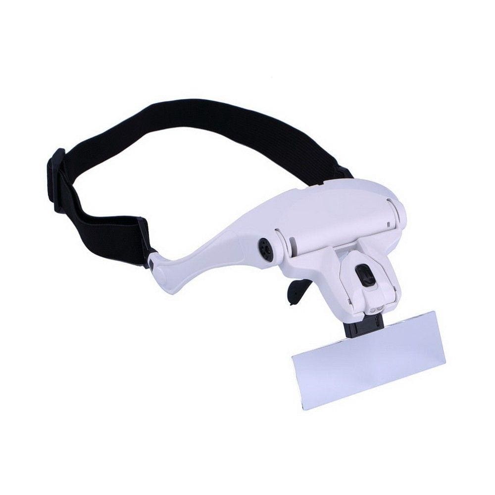 Lupa de cabeça oculos 5 Lentes Luz De Led dentista costura