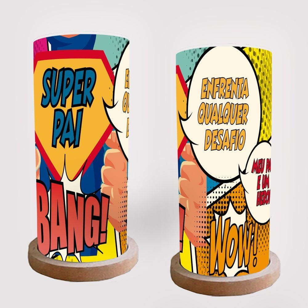 Abajur decorativo Dia dos Pais Modelo 03