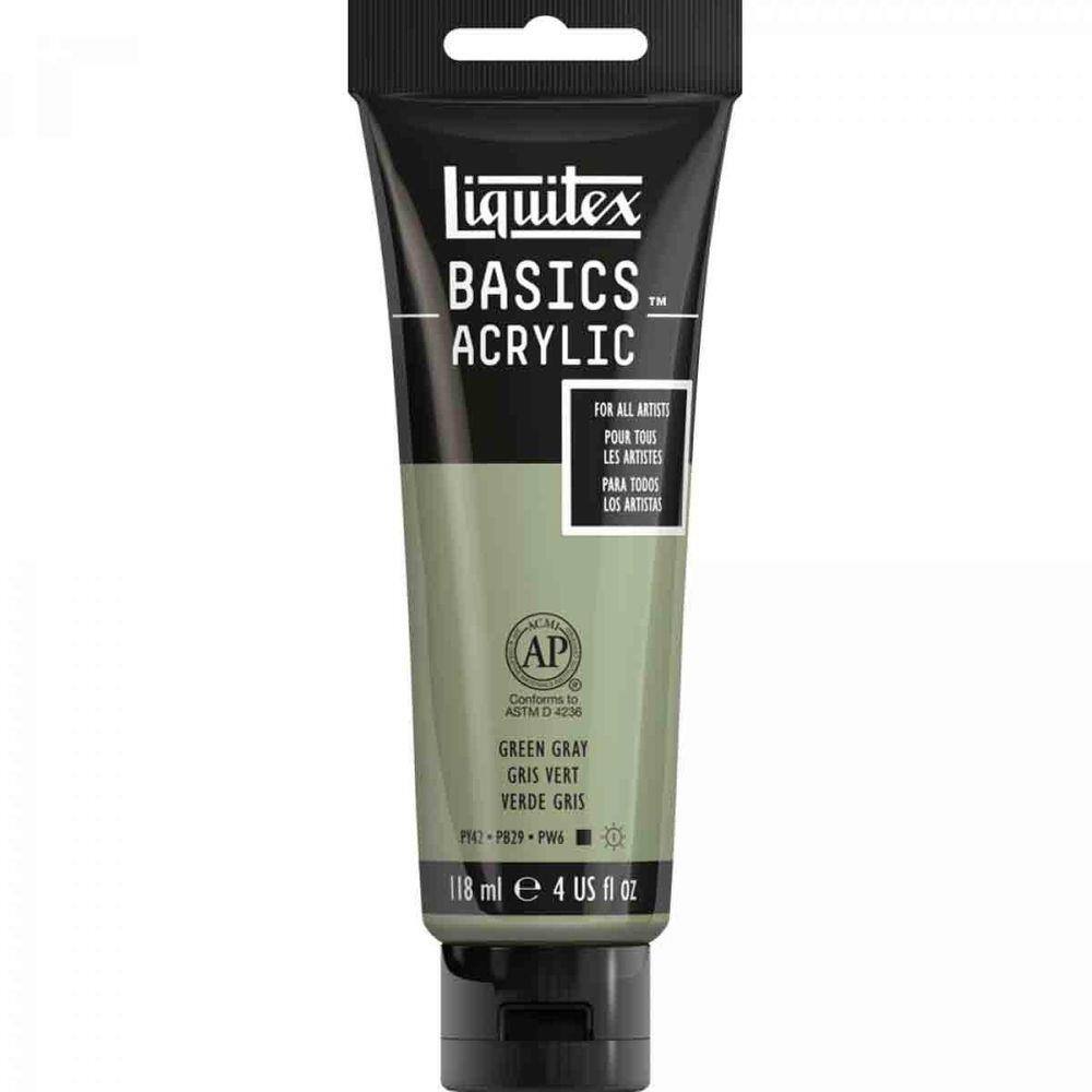 Tinta Acrílica Liquitex Basics 205 Green Gray 118Ml