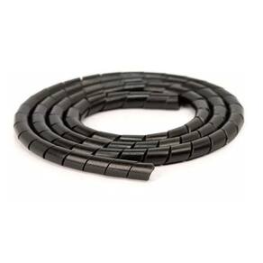 Organizador Fios E Cabos Espiral 1/4 Preto 5 Mts