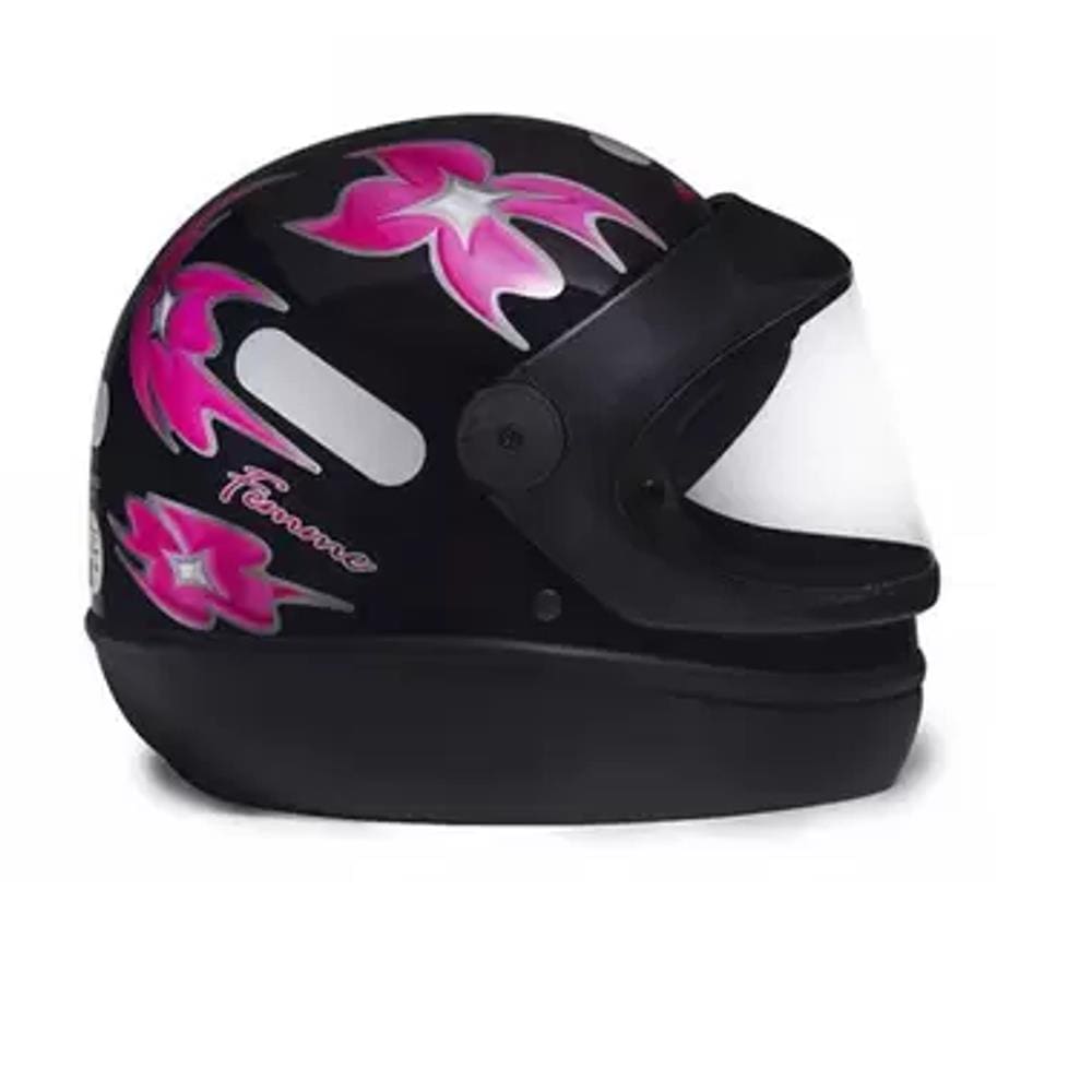 Capacete San Marino Feminino Preto Brilhante 60