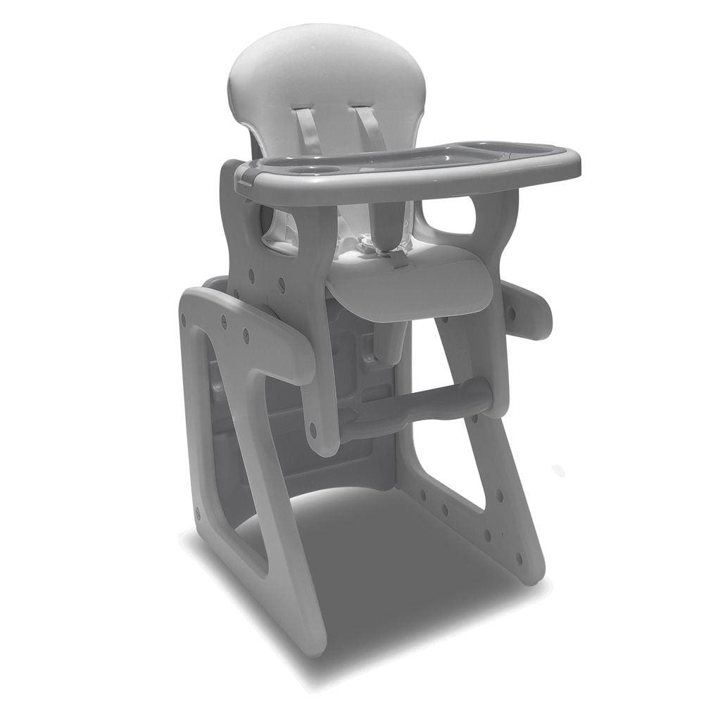 Cadeirão 2 Em 1 Mesinha e Alimentação Vira-Mesinha Baby Style Cinza