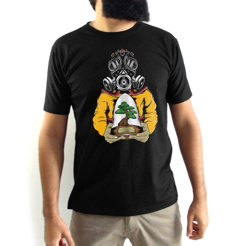 Camiseta Masculina Máscara Bonsai Preta