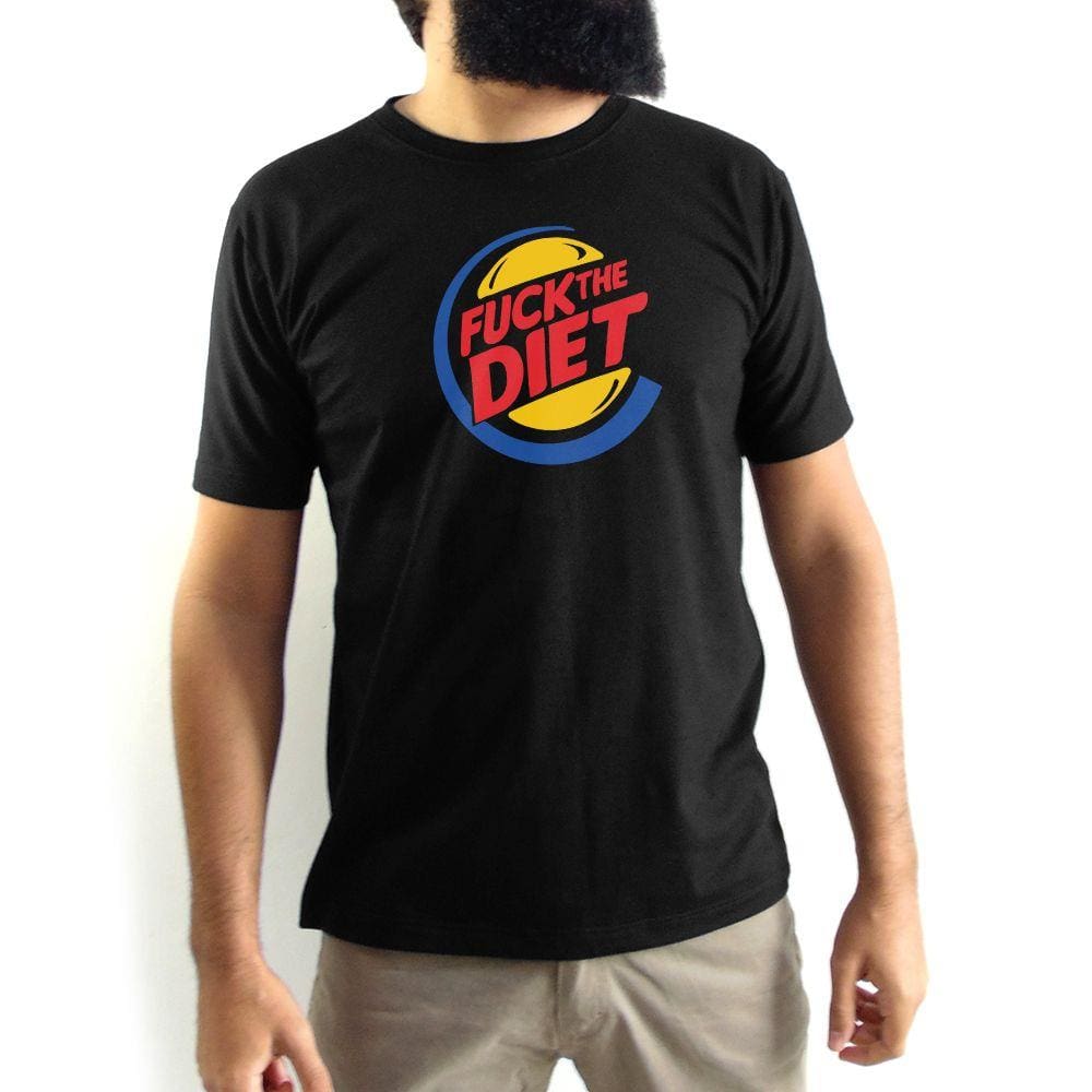 Camiseta Masculina Fuck The Diet Preta