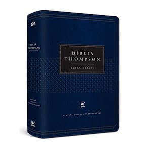 Bíblia Thompson AEC Letra Grande capa luxo azul e preta