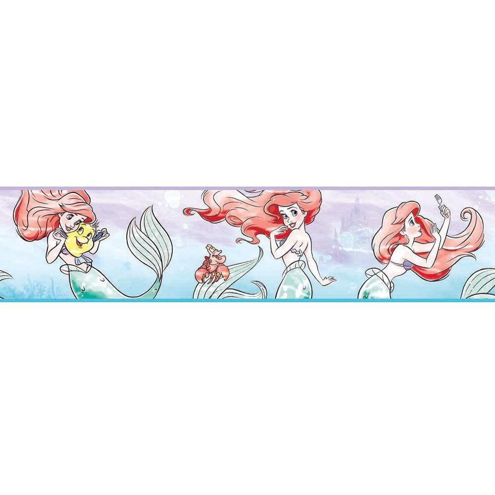 Faixa de Parede A Pequena Sereia Colorido + Cola | 1016