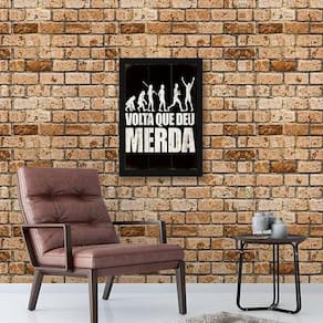 Quadro Decorativo Volta Que Deu Merda 45X34Cm