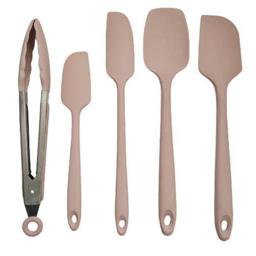 Jogo De Espátula E Pegador Em Silicone Rose Unyhome
