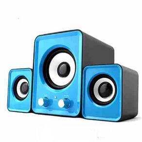 Caixa De Som Subwoofer Para Pc E Celular Cabo P2 - Azul
