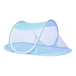 Berço Mosquiteiro Tenda Cercado Portatil Azul