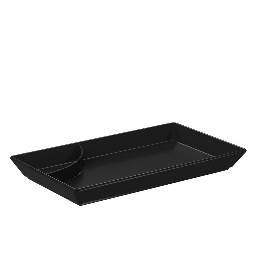 Prato para Sushi em Polipropileno 19,2 Cm Preto Uno Coza 10158/0008