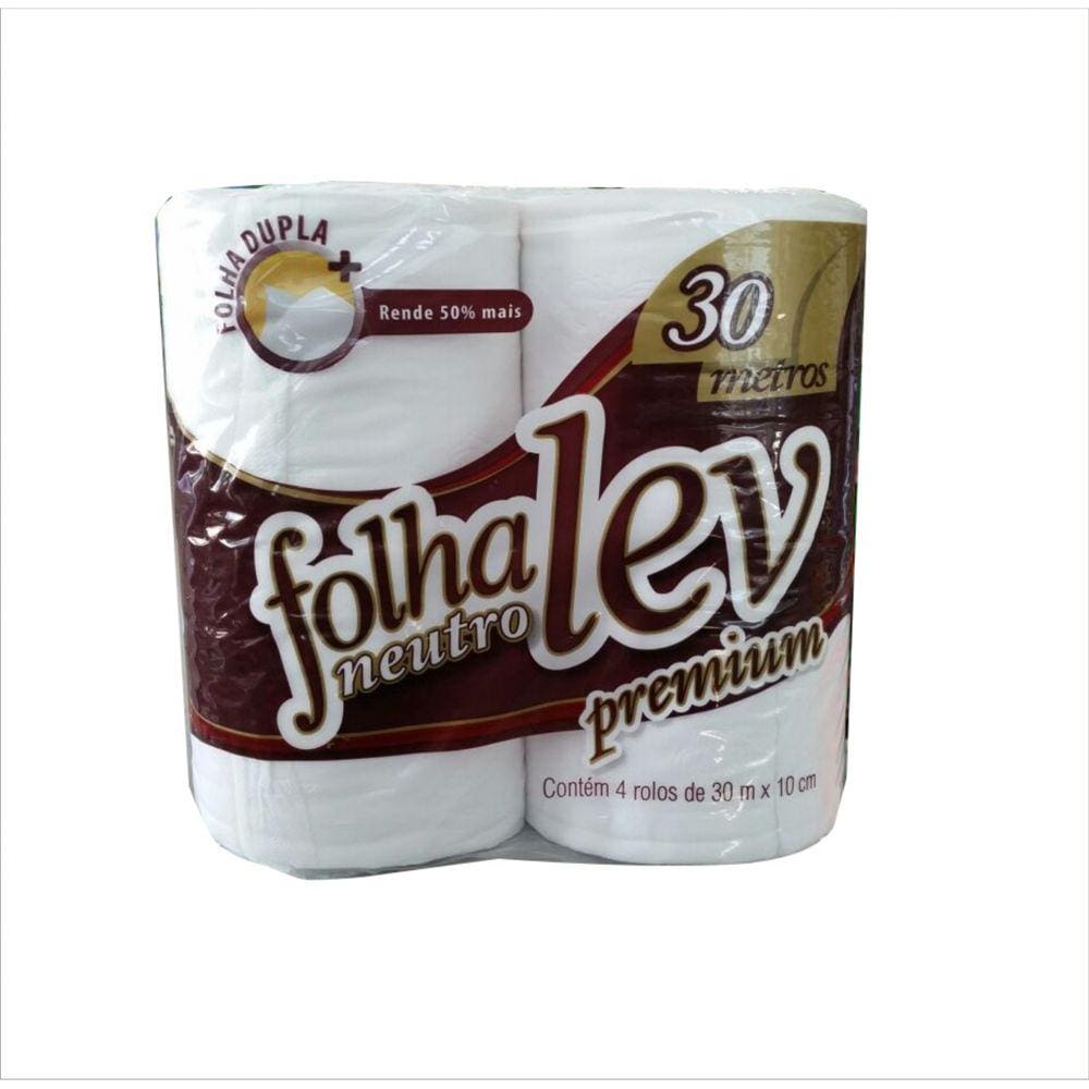 Papel higienico FolhaLev f.dupla 30m fd 64rolos