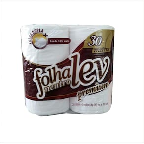 Papel higienico FolhaLev f.dupla 30m fd 64rolos